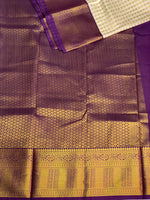 Sandal and violet silk saree- PSSR25
