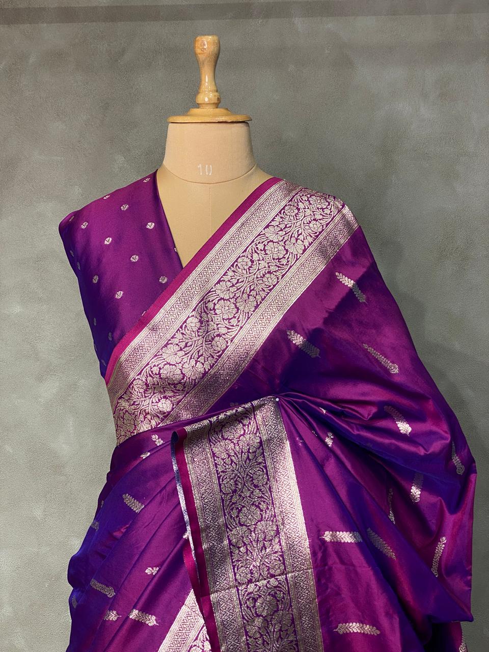 Purple banarasi saree- PSBb