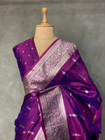 Purple banarasi saree- PSBb