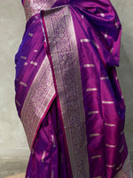 Purple banarasi saree- PSBb