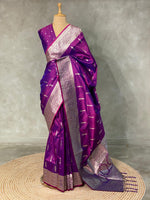 Purple banarasi saree- PSBb