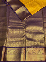 Yellow and purple silk saree- PSSR27