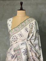 Offwhite semi tusser Saree -PST10
