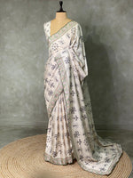 Offwhite semi tusser Saree -PST10