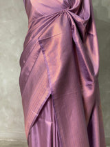 pink lavender mix semi banarasi Saree -PBL1