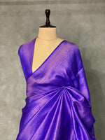 Blue semi banarasi Saree -PBL2