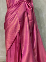 Onion pink semi banarasi Saree -PBL5