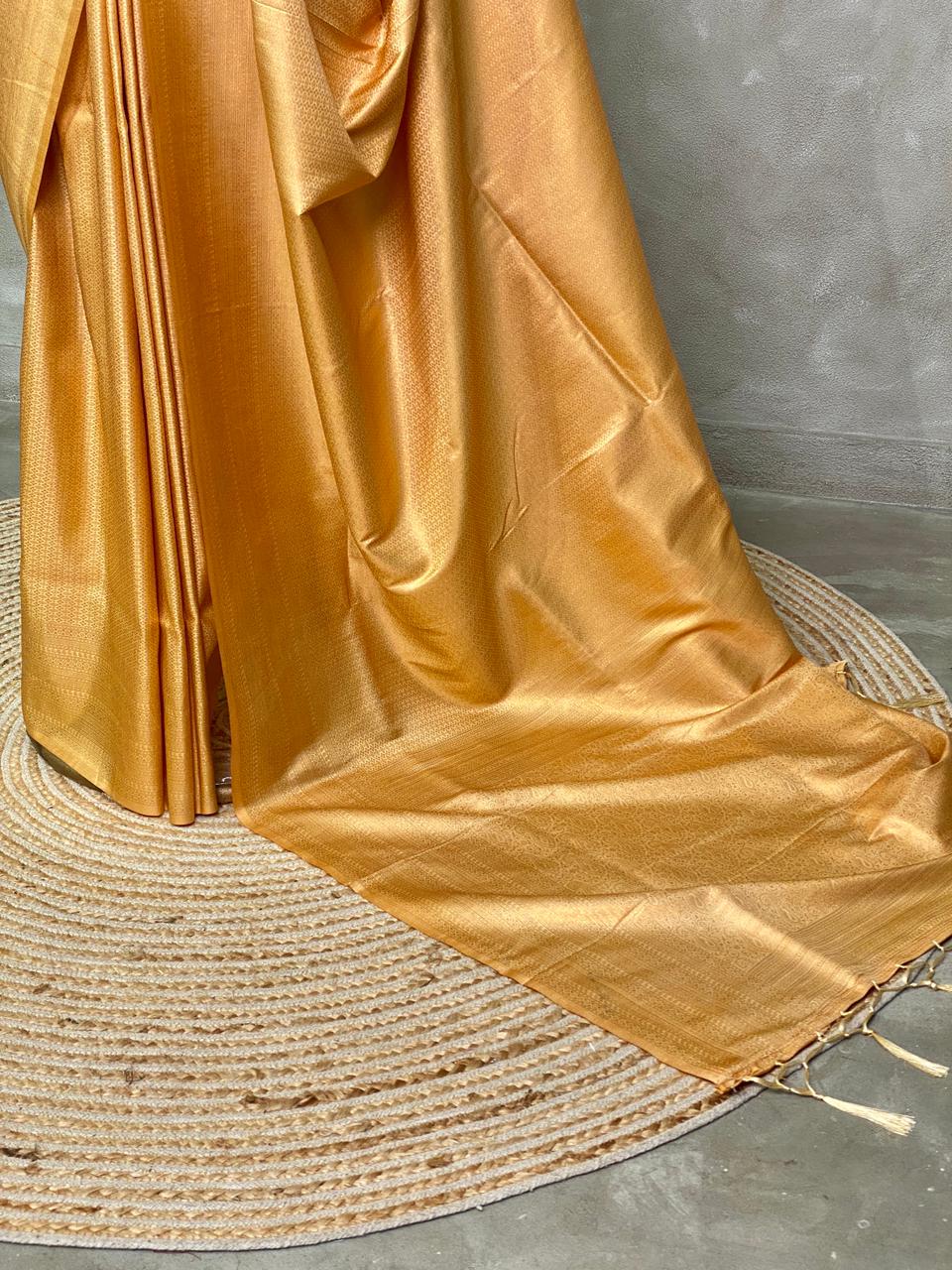 Sandal semi banarasi Saree -PBL6