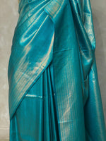 Turqoise blue banarasi Saree -PBL8