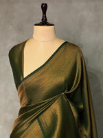 Dark green banarasi Saree -PBL9