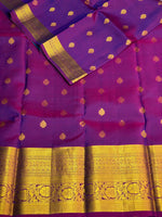 Dark Purple and blue Pure Kanchipuram silk saree- PPSILK64