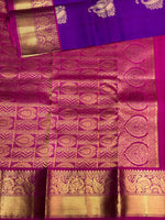 Violet and magenta Pure Kanchipuram silk saree- PPSILK65