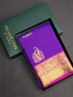 Violet and magenta Pure Kanchipuram silk saree- PPSILK65