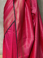 Rani pink Semi katan Banarasi silksaree - PSB07f