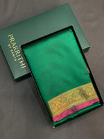 Green and Magenta soft silk saree - PSSA5