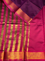 Wine and Magenta soft silk saree - PSSA15
