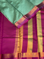 Blue and Magenta soft silk saree - PSSA21