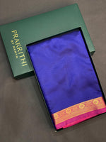 Royal blue and Magenta soft silk saree - PSSA24