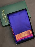 Royal blue and Magenta soft silk saree - PSSA25