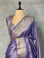 Lavender pure Tissue Banarasi silk saree - PSB0K