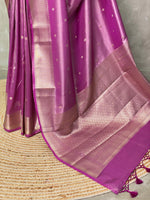 Lilac Pink Pink pure Tissue Banarasi silk saree - PSB0H