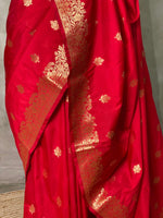 Red Banarasi silk saree - PBSFA