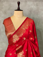 Red Banarasi silk saree - PBSFA