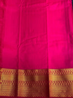 navy blue and magenta silk saree- PSSR29