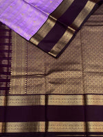 Lavender and violet silk saree- PSSR37