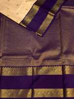 Sandal and violet silk saree- PSSR38