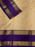 Sandal and violet silk saree- PSSR38