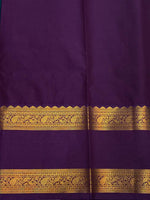 Teal blue and violet silk saree- PSSR45