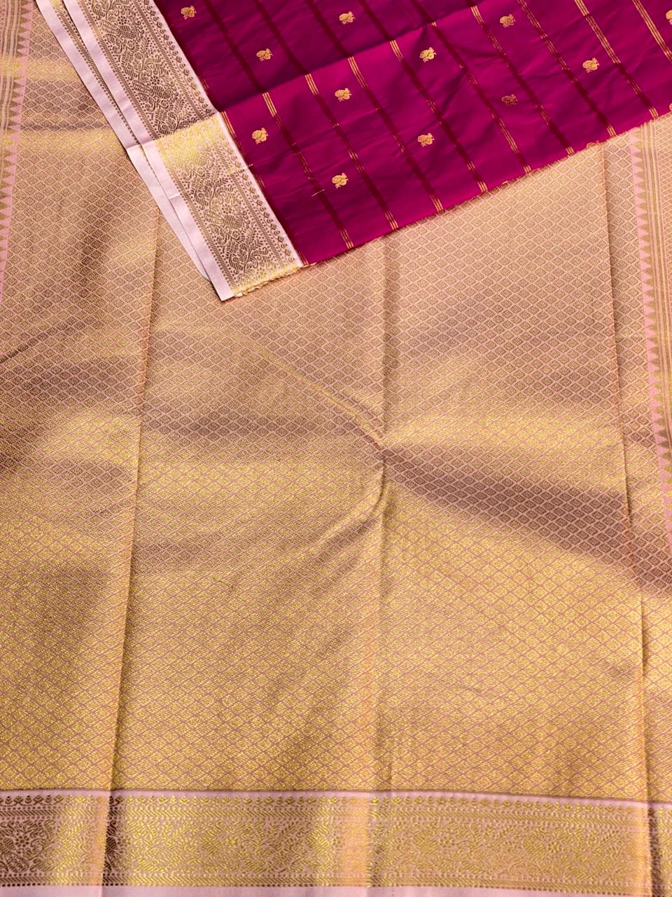 Magenta and pink silk saree- PSSR47
