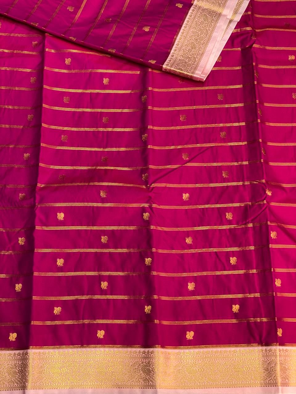 Magenta and pink silk saree- PSSR47
