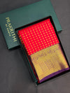 Red and violet silk saree- PSSR48