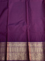 Yellow and Violet silk saree- PSSR50