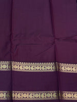 Rust orange and Violet silk saree- PSSR52
