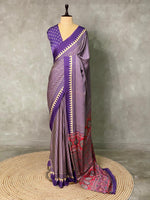 Violet pure modal silk saree - PMO2