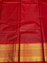 Dark green ad red silk saree- PSSR69