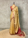 Sandal gold Tusser silk saree - PSTAD