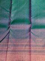 Peacock Blue Pure Brocade Kanchipuram Silk saree - PPURE1