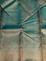 Peacock Blue Pure Brocade Kanchipuram Silk saree - PPURE2