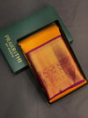Yellow and Maroon Pure Kanchipuram Silk saree - PPURE6