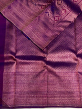 Deep wine and violet Pure Kanchipuram Silk saree - PPURE20