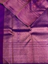 Deep wine and violet Pure Kanchipuram Silk saree - PPURE21