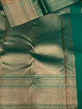 Aqua Blue Pure Kanchipuram Silk saree - PPURE22