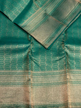 Aqua Blue Pure Kanchipuram Silk saree - PPURE22