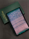 Aqua Blue Pure Kanchipuram Silk saree - PPURE23