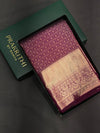 Deep wine Pure Kanchipuram Silk saree - PPURE25