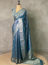 Blue Pure Tissue banarasi saree- PSTBB